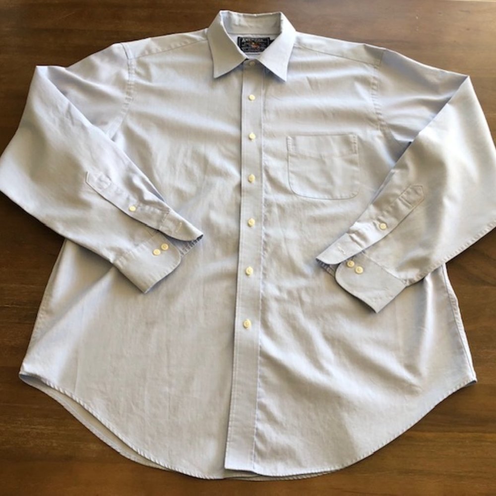 American Living Button Down Long Sleeve Shirt Men's XL 17 34/45‎ Light Blue